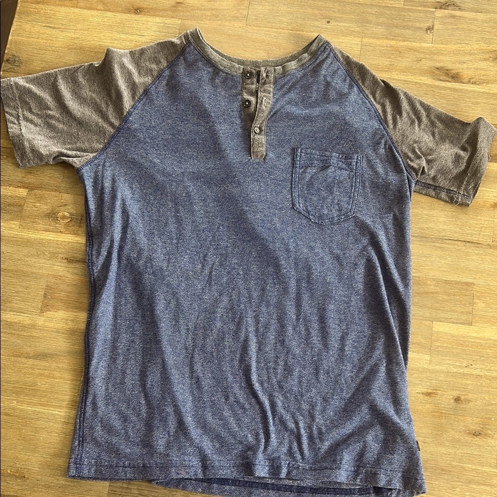 Blue and Gray Burnside Shirt